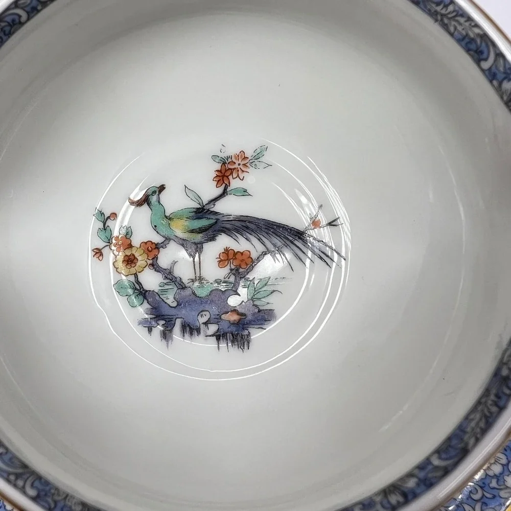 Haviland Limoges Gravy Boat Rajah Peacock Bird Underplate French Grandmillennial